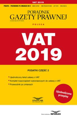 Okładka książki Vat 2019