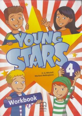 Okładka książki Young Stars 4 WB + CD MM PUBLICATIONS