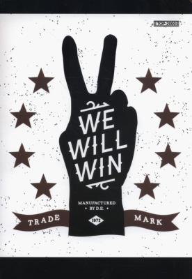 Opakowanie Zeszyt A5  w kratkę 60 kartek We will win