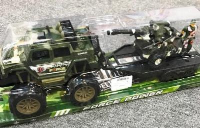 Opakowanie Auto wojskowe z lawetą + karabin