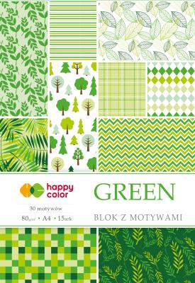 Opakowanie Blok z motywami Green A4/15ark HAPPY COLOR