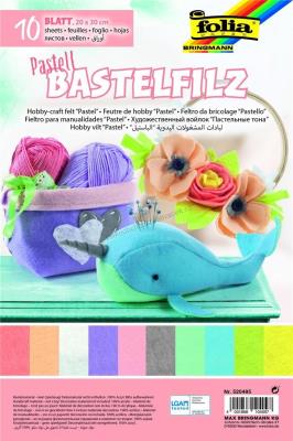 Opakowanie Filc dekoracyjny pastel 10 kolorów FOLIA PAPER