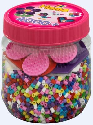 Opakowanie Hama Midi - Koraliki z podkładkami w tubie różowe