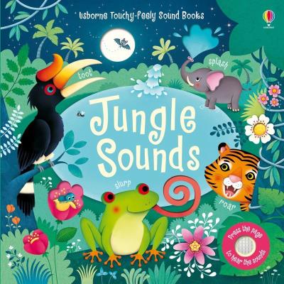 Jungle Sounds. Autor: Taplin Sam, Federica Iossa. SmakLiter.pl Okładka książki Jungle Sounds