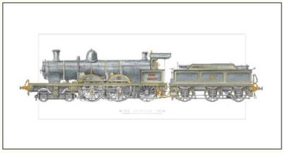 Opakowanie Karnet lokomotywa szara 12x23 + koperta