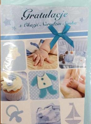 Opakowanie Karnet narodziny B6 Premium 5 + koperta