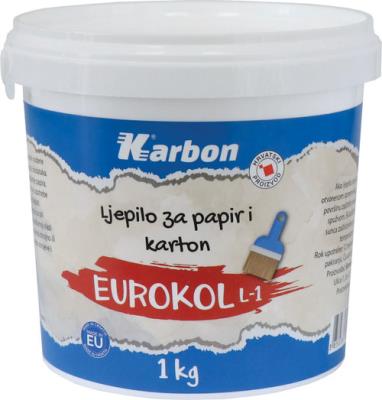 Klej EUROKOL 1 kg papier i karton KARBON. Wydawca: MST Toys. SmakLiter.pl Opakowanie Klej EUROKOL 1 kg papier i karton KARBON