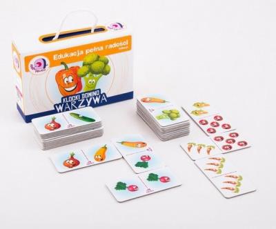 Klocki domino - Warzywa. Wydawca: Felico. SmakLiter.pl Opakowanie Klocki domino - Warzywa