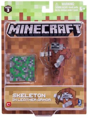 Opakowanie Minecraft - figurka Szkielet w skórzanej zbroi