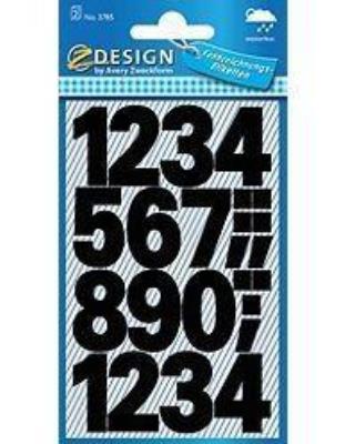 Opakowanie Naklejki czarne cyfry - 25mm