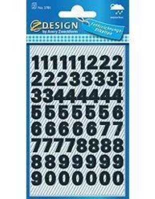 Opakowanie Naklejki czarne cyfry - 9,5mm