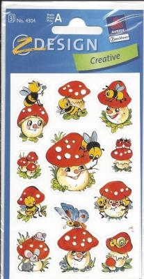 Opakowanie Naklejki papierowe - Muchomorki