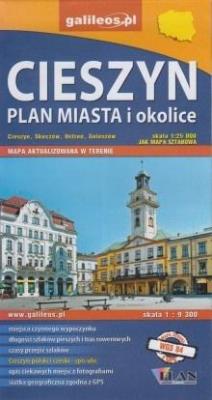 Okładka książki Plan miasta - Cieszyn i okolice 1:9 300/1:25 000