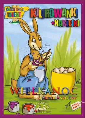 Wielkanoc. Stół wiekanocny - kolorowanki+naklejki. Autor: Sadowska Beata. SmakLiter.pl Okładka książki Wielkanoc. Stół wiekanocny - kolorowanki+naklejki