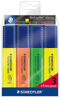 Opakowanie Zakreślacze Textsurfer 3 kolorów + 1 STAEDTLER