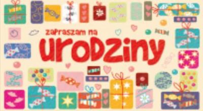 Opakowanie Zaproszenie urodzinowe - Prezenty (5szt) AVANTI