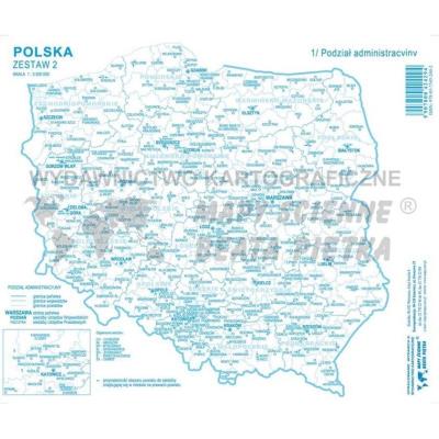 Zestaw II - Polska mapa konturowa. Wydawca: Piętka. SmakLiter.pl Opakowanie Zestaw II - Polska mapa konturowa