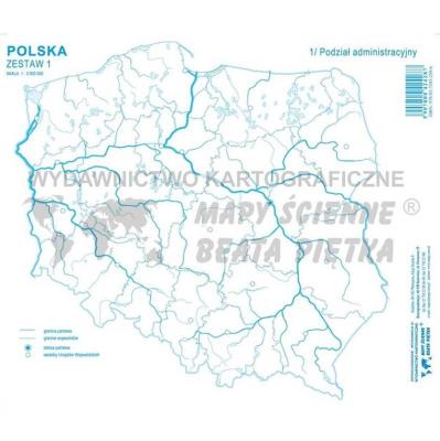 Zestaw I - Polska mapa konturowa. Wydawca: Piętka. SmakLiter.pl Opakowanie Zestaw I - Polska mapa konturowa