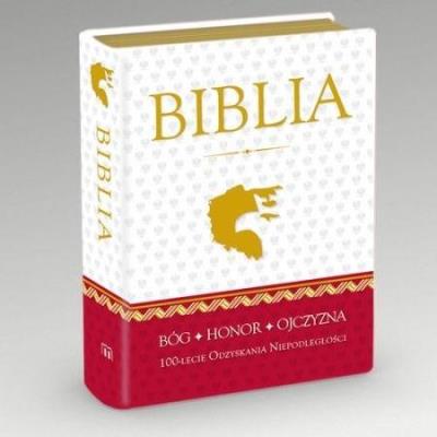 Okładka książki Biblia 100 -lecie odzyskania niepodleg.-złocony b.