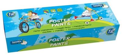 Opakowanie Farby plakatowe 20ml x 12 kolorów LAMBO