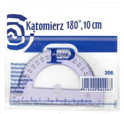 Opakowanie Kątomierz 10cm 180 stopni PRATEL