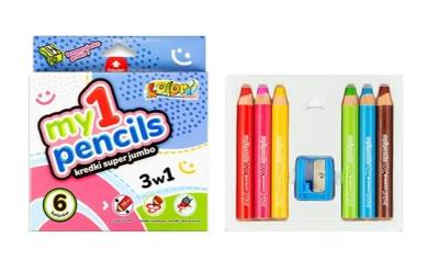 Opakowanie Kredki Kolori Moje pierwsze kredki 6 kolor PENMATE