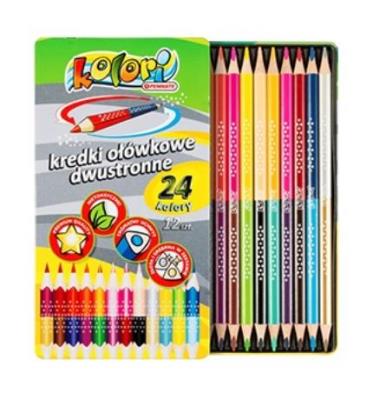 Opakowanie Kredki Premium Kolori dwustronne 24 kolory PENMATE
