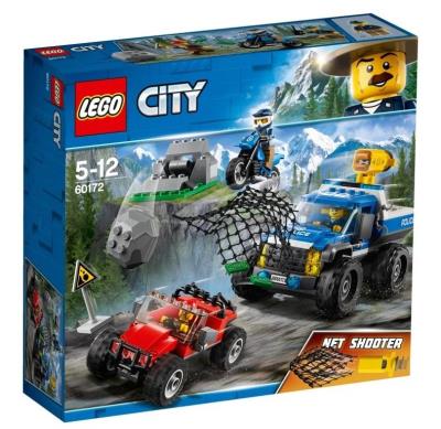 Opakowanie Lego City. Pościg górską drogą 297el. (60172)
