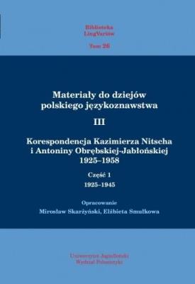 Okładka książki Materiały do dziejów pol. językoznawstwa 3 T.1-2