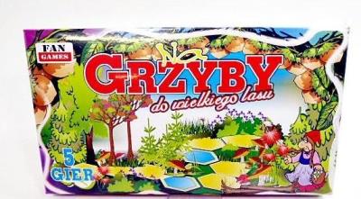 Na grzyby do wielkiego lasu 5 gier FAN. Wydawca: Fan. SmakLiter.pl Opakowanie Na grzyby do wielkiego lasu 5 gier FAN
