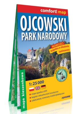 Okładka książki Ojcowski Park Narodowy kieszonkowa laminowana mapa turystyczna 1:25 000