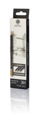 Opakowanie Ołówek do szkicowania 3H Artea 12 sztuk