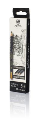 Opakowanie Ołówek do szkicowania 5H Artea 12 sztuk