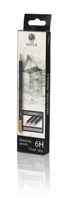 Opakowanie Ołówek do szkicowania 6H Artea 12 sztuk