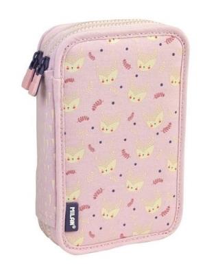 Opakowanie Piórnik 2 poz. z wyprawką Berrywood różowy MILAN