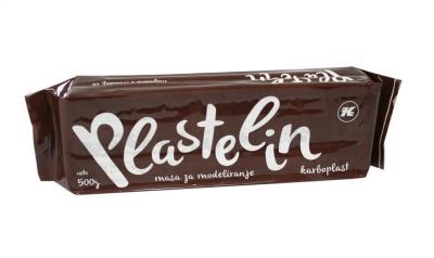 Opakowanie Plastelina brązowa 500g KARBON