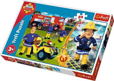 Opakowanie Puzzle 24 maxi Dzielny strażak Sam TREFL