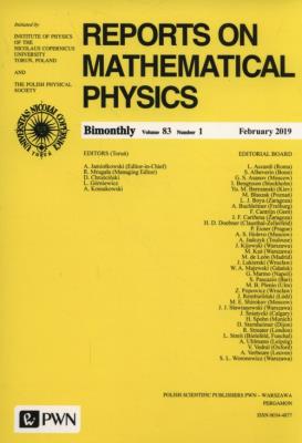 Opakowanie Reports on Mathematical Physics 83/1