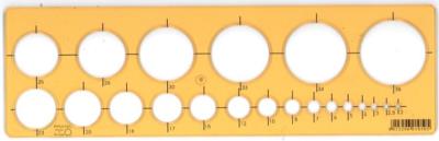 Opakowanie Szablon do kreślenia okręgów 2-36 mm PRATEL