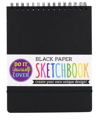 Opakowanie Szkicownik z okładką DYI - Czarny Papier - Duży