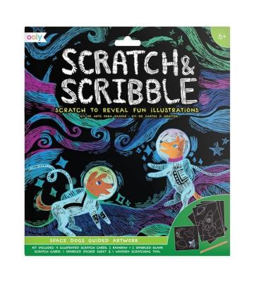 Opakowanie Zdrapywanki Scratch & Scribble - Kosmiczne Psy