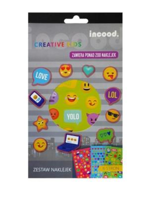 Opakowanie Zestaw naklejek Emotikony 6 arkuszy