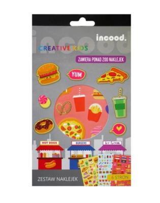 Opakowanie Zestaw naklejek Fast Food 6 arkuszy
