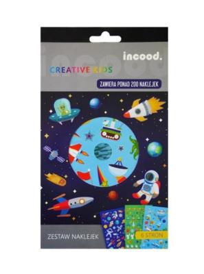 Opakowanie Zestaw naklejek Kosmos 6 arkuszy