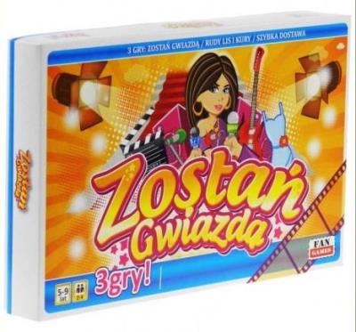 Zostań gwiazdą 3 gry FAN. Wydawca: Fan. SmakLiter.pl Opakowanie Zostań gwiazdą 3 gry FAN