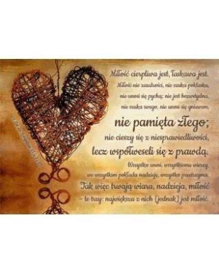 Opakowanie A Kartka składana - Hymn o miłości - brąz