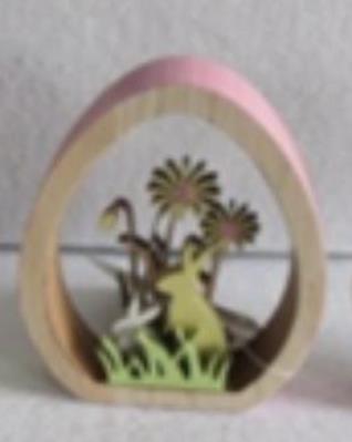 Opakowanie Dekoracja Wielkoanocna wycinane jajko - Królik