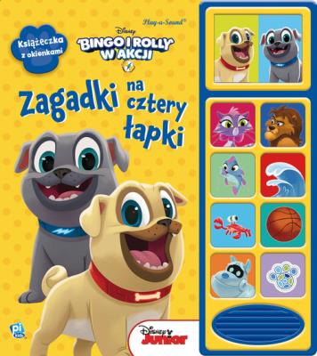 Okładka książki Disney Bingo i Rolly w akcji. Zagadki na cztery...