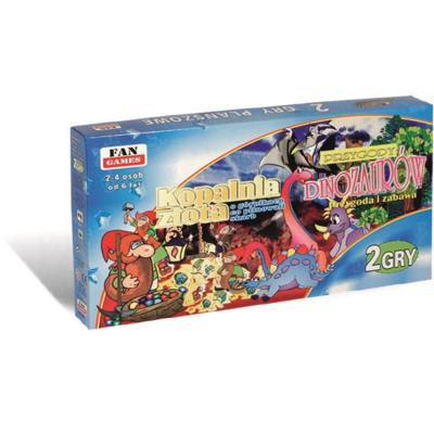 GRA 2W1 KOPALNIA ZŁOTA DINOZAURY. Wydawca: Fan. SmakLiter.pl Opakowanie GRA 2W1 KOPALNIA ZŁOTA DINOZAURY