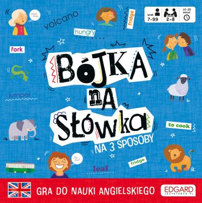 GRA BÓJKA NA SŁÓWKA GRA DO NAUKI ANGIELSKIEGO. Autor: Patrycja Zakaszewska, Ewa Norman. SmakLiter.pl Okładka książki GRA BÓJKA NA SŁÓWKA GRA DO NAUKI ANGIELSKIEGO